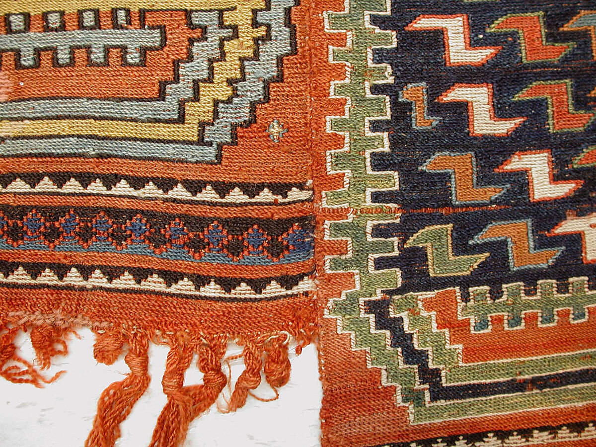 Dragon Carpet, Wool (warp, weft and pile), supplementary weft brocaded (soumak)