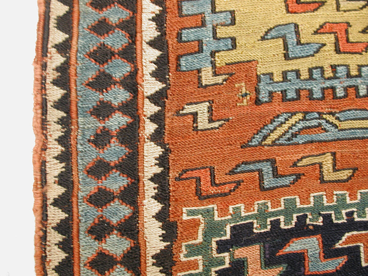 Dragon Carpet, Wool (warp, weft and pile), supplementary weft brocaded (soumak)
