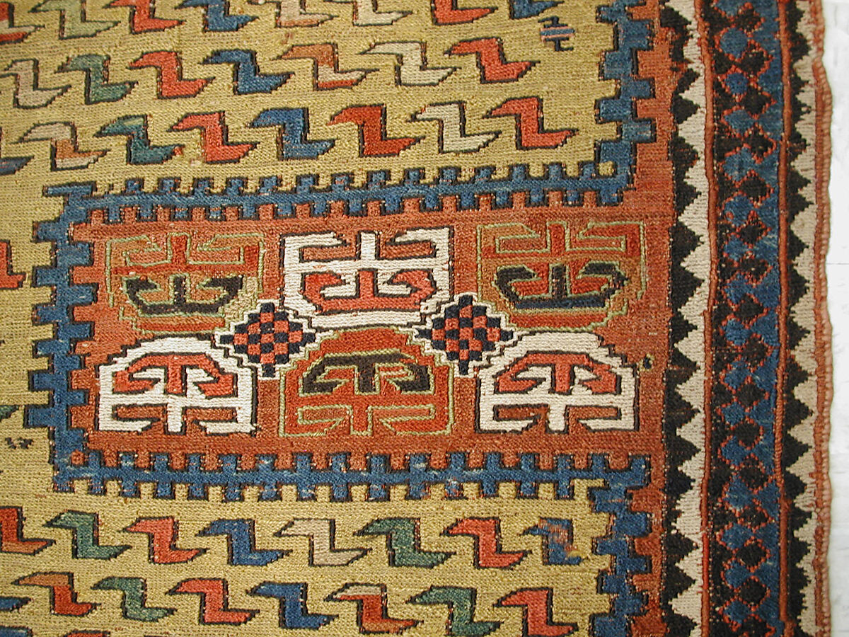 Dragon Carpet, Wool (warp, weft and pile), supplementary weft brocaded (soumak)