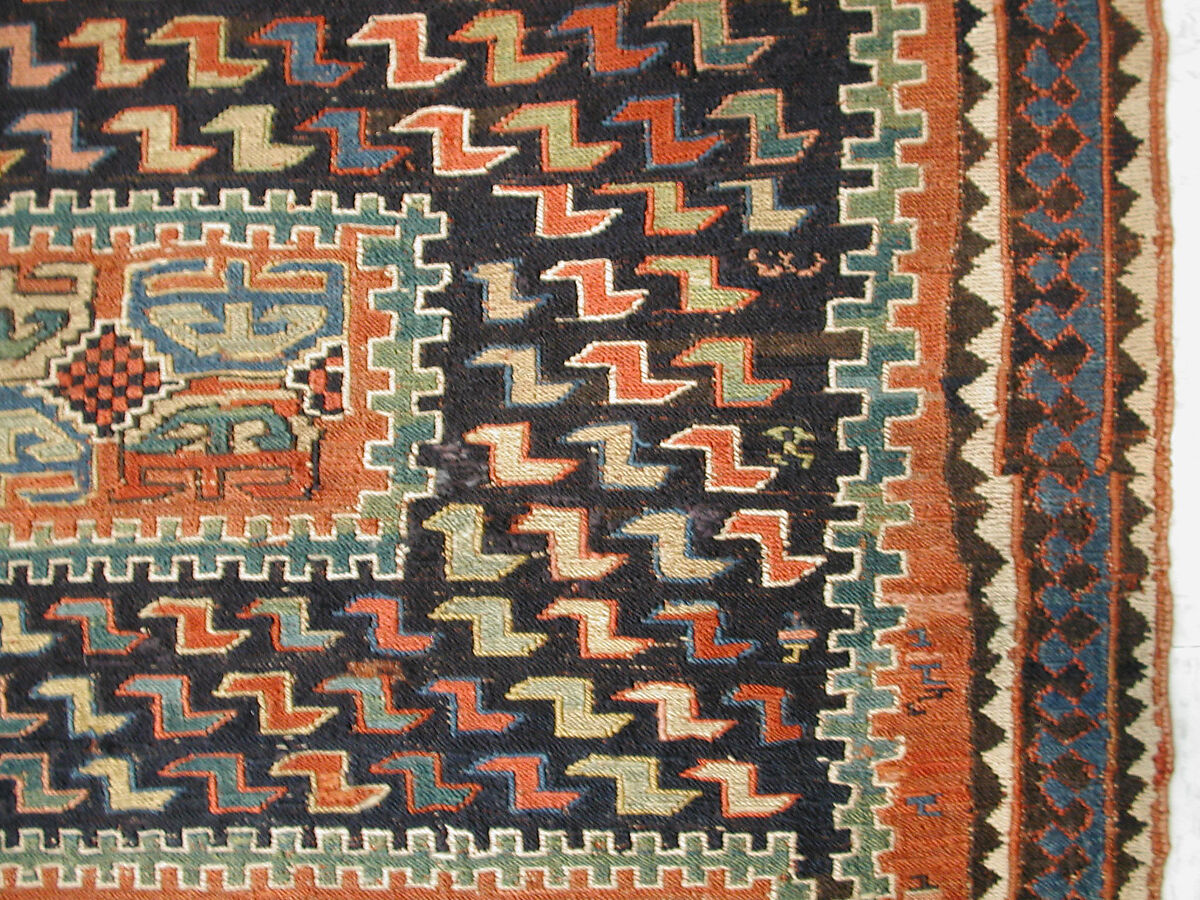 Dragon Carpet, Wool (warp, weft and pile), supplementary weft brocaded (soumak)