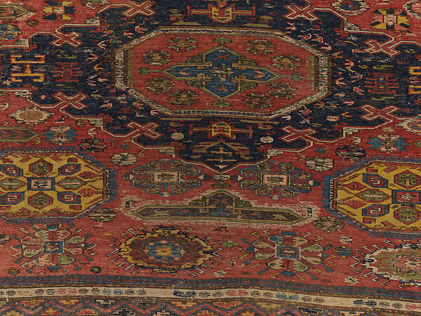 Carpet, Wool (warp, weft and pile); supplementary weft brocaded (soumak)
