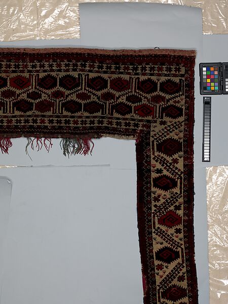 Tent Door Surround, Wool, goat's hair; asymmetrically knotted pile