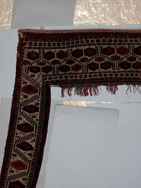 Tent Door Surround, Wool, goat's hair; asymmetrically knotted pile