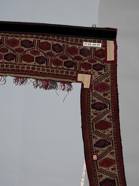 Tent Door Surround, Wool, goat's hair; asymmetrically knotted pile