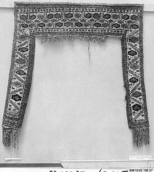 Tent Door Surround, Wool, goat's hair; asymmetrically knotted pile