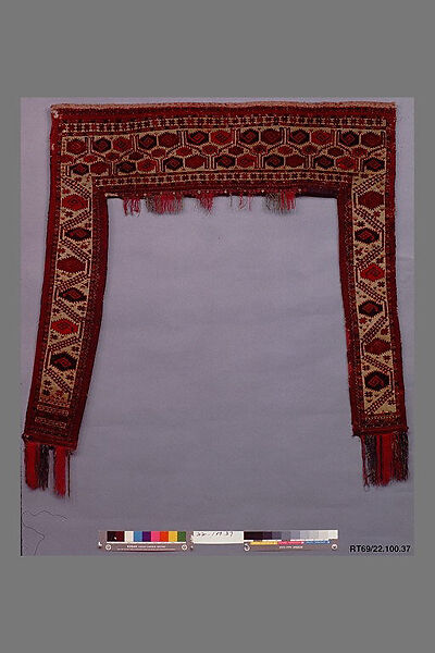 Tent Door Surround, Wool, goat's hair; asymmetrically knotted pile