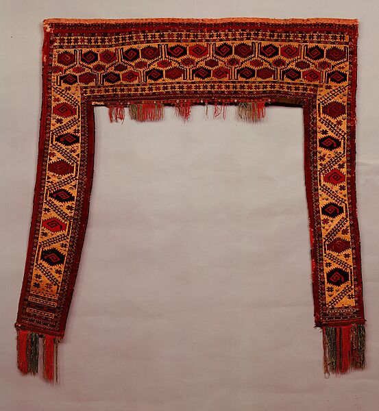 Tent Door Surround, Wool, goat's hair; asymmetrically knotted pile