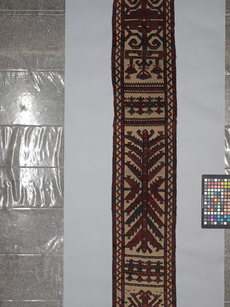 Tent Band, Wool (warp, weft and pile); symmetrically knotted pile