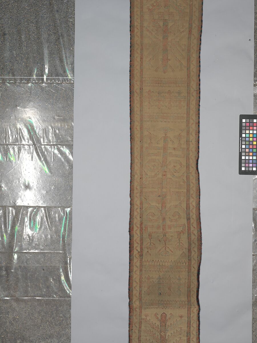 Tent Band, Wool (warp, weft and pile); symmetrically knotted pile