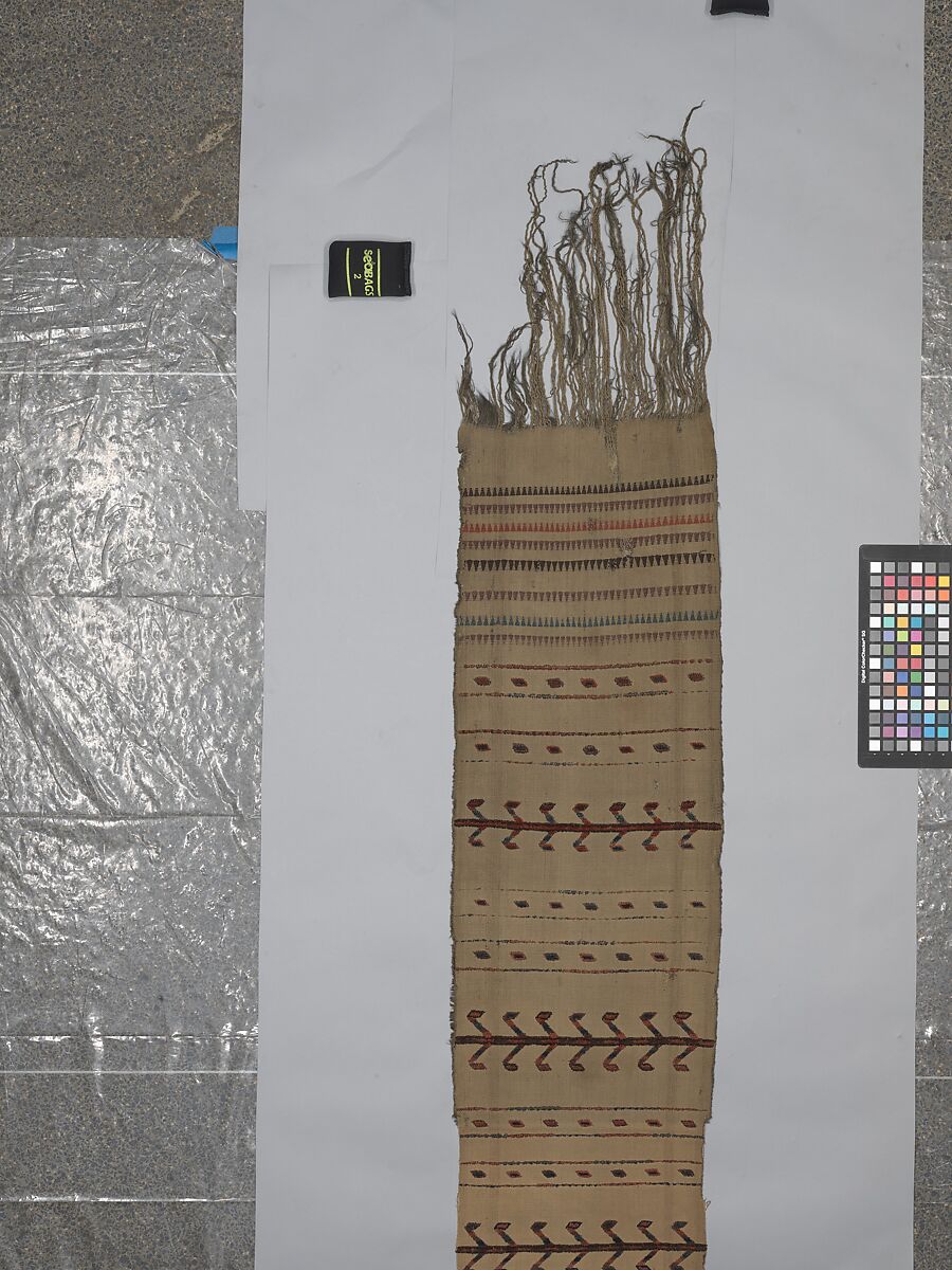 Tent Band, Wool (warp, weft and pile); symmetrically knotted pile