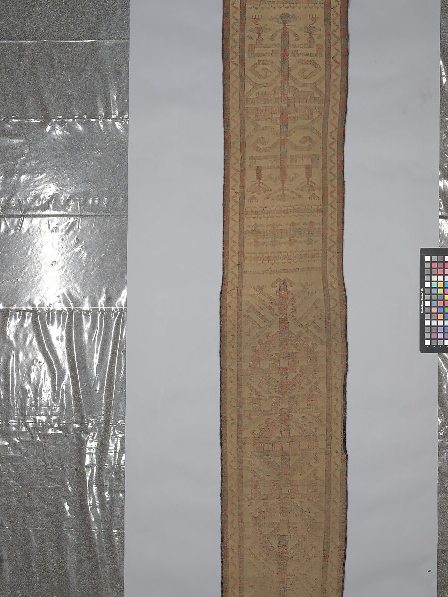 Tent Band, Wool (warp, weft and pile); symmetrically knotted pile