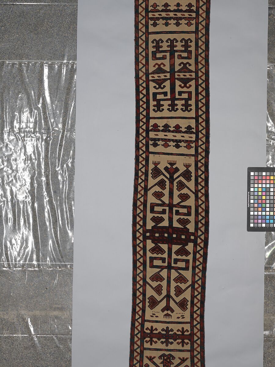 Tent Band, Wool (warp, weft and pile); symmetrically knotted pile