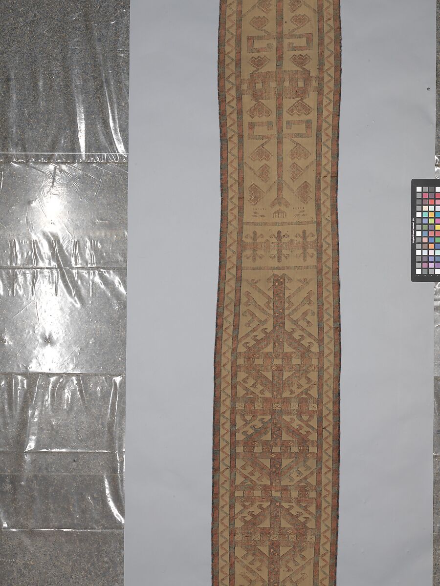 Tent Band, Wool (warp, weft and pile); symmetrically knotted pile