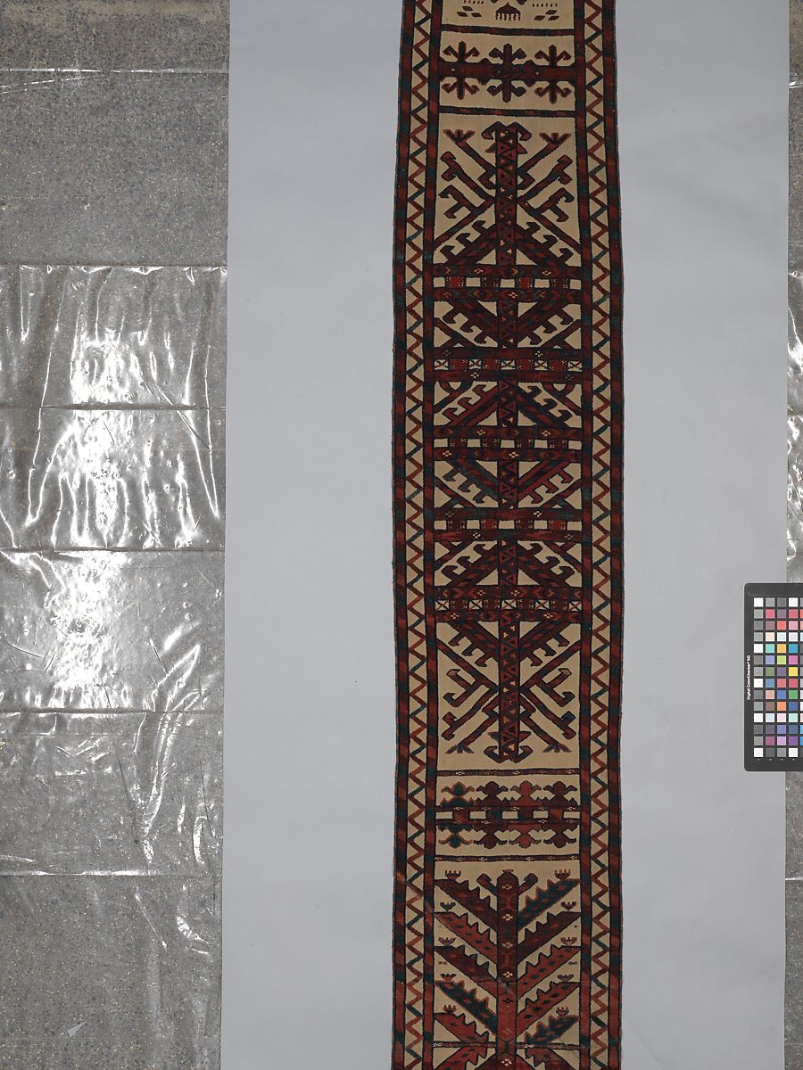 Tent Band, Wool (warp, weft and pile); symmetrically knotted pile