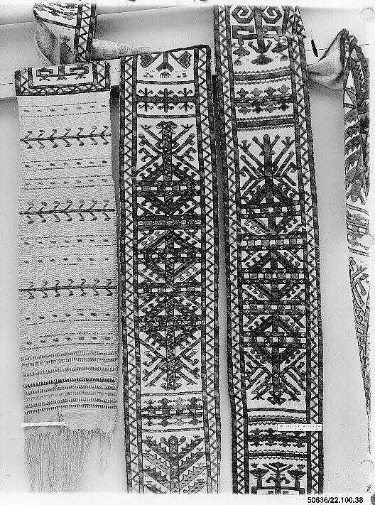 Tent Band, Wool (warp, weft and pile); symmetrically knotted pile