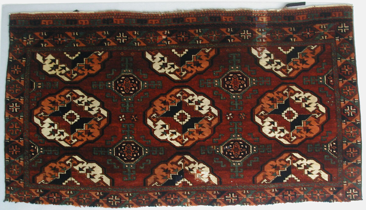 Storage Bag (Chuval) Face, Wool (warp, weft and pile), cotton (weft); asymmetrically knotted pile