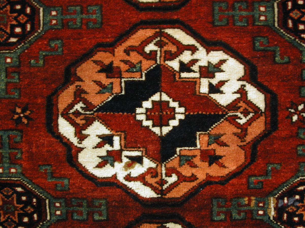 Storage Bag (Chuval) Face, Wool (warp, weft and pile), cotton (weft); asymmetrically knotted pile