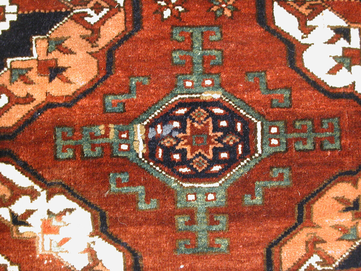 Storage Bag (Chuval) Face, Wool (warp, weft and pile), cotton (weft); asymmetrically knotted pile