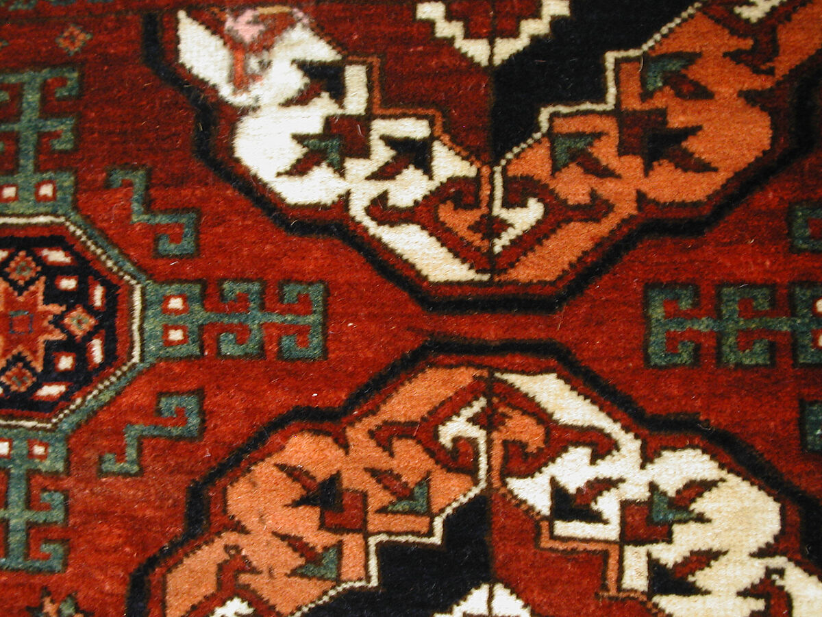 Storage Bag (Chuval) Face, Wool (warp, weft and pile), cotton (weft); asymmetrically knotted pile