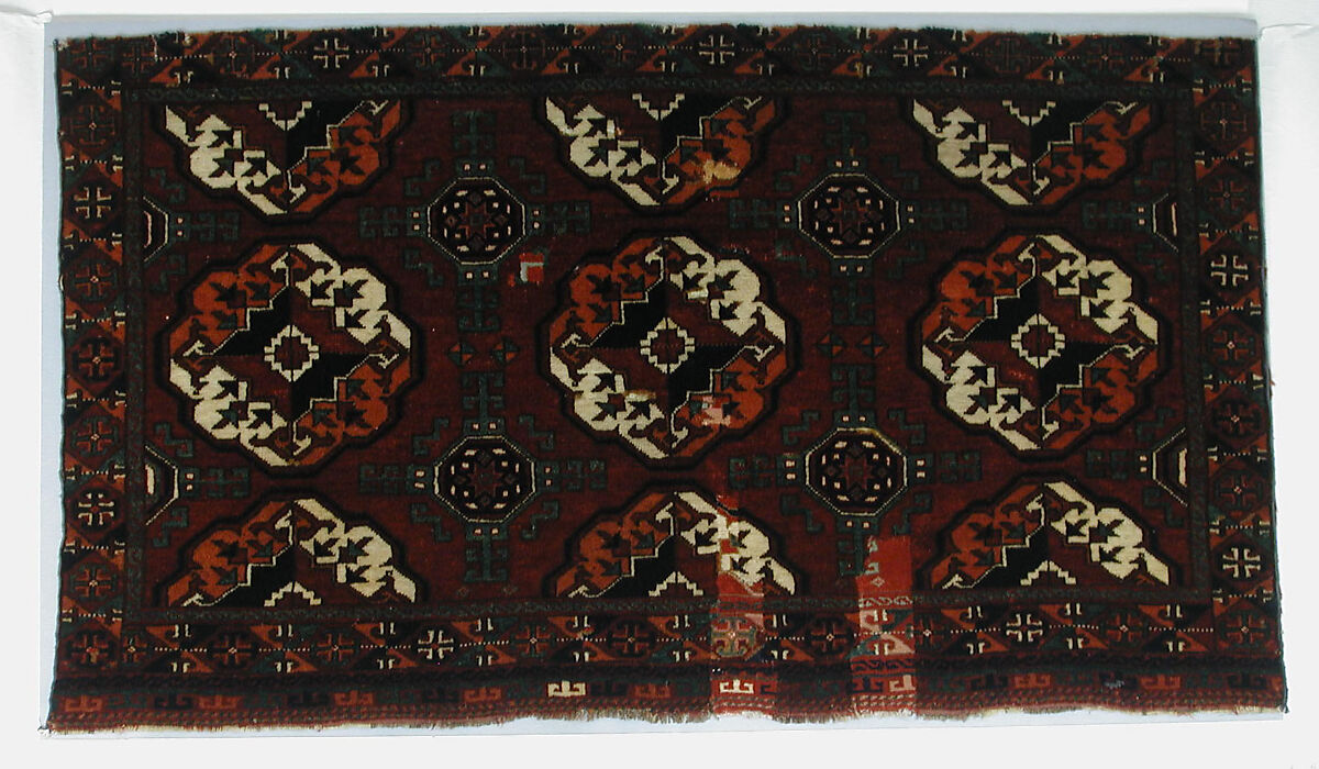 Storage Bag (Chuval) Face, Wool, (warp, weft and pile), cotton (weft); asymmetrically knotted pile