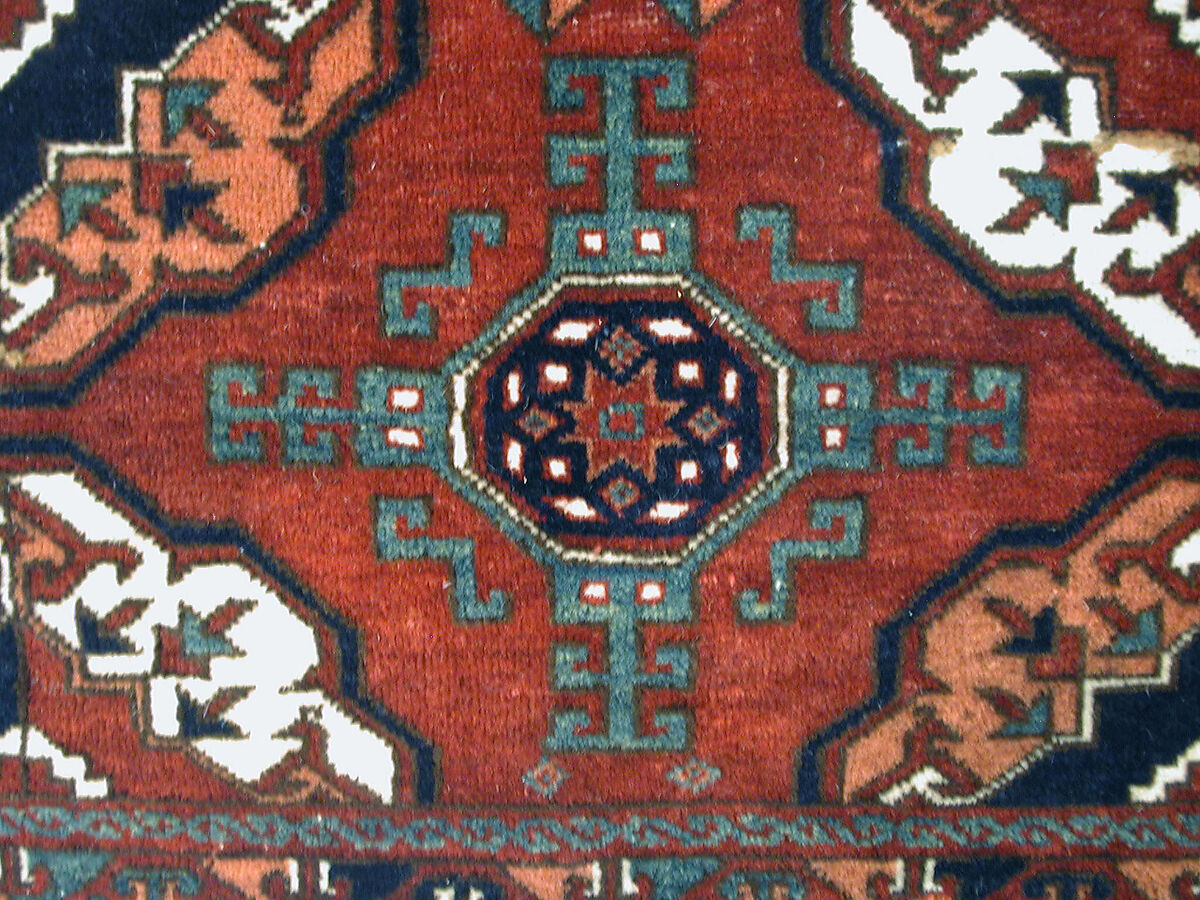 Storage Bag (Chuval) Face, Wool, (warp, weft and pile), cotton (weft); asymmetrically knotted pile