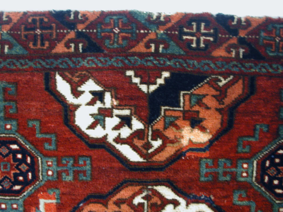 Storage Bag (Chuval) Face, Wool, (warp, weft and pile), cotton (weft); asymmetrically knotted pile