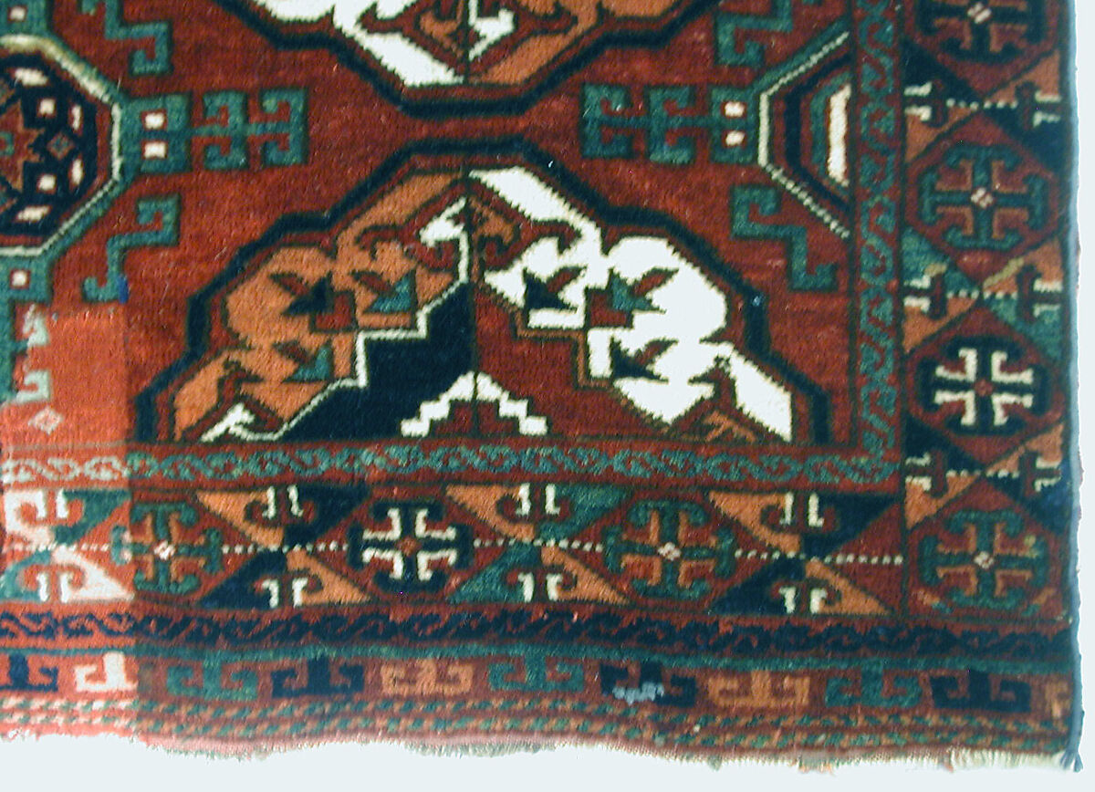 Storage Bag (Chuval) Face, Wool, (warp, weft and pile), cotton (weft); asymmetrically knotted pile