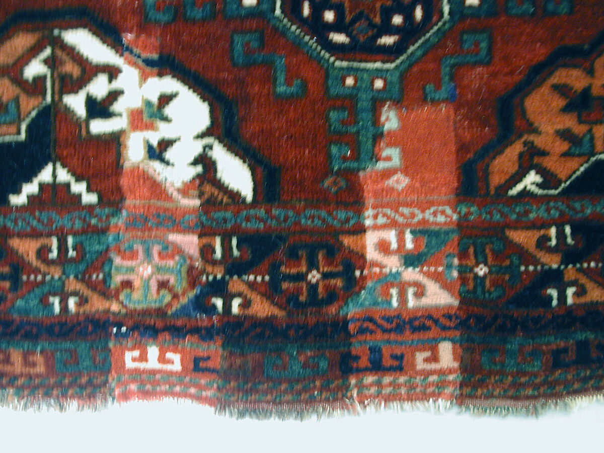 Storage Bag (Chuval) Face, Wool, (warp, weft and pile), cotton (weft); asymmetrically knotted pile