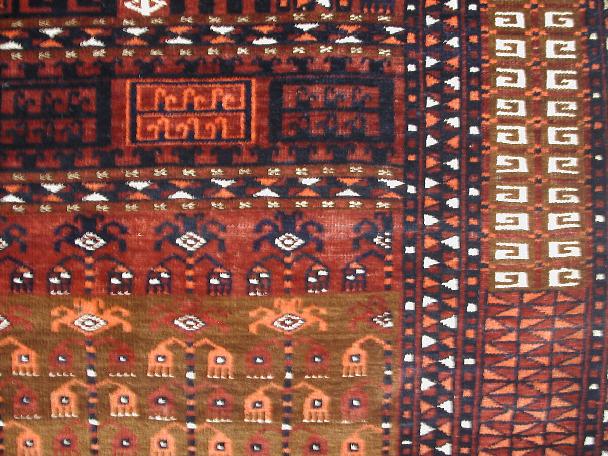 Tent Door Hanging (Ensi), Wool (warp, weft and pile), cotton (pile); symmetrically knotted pile