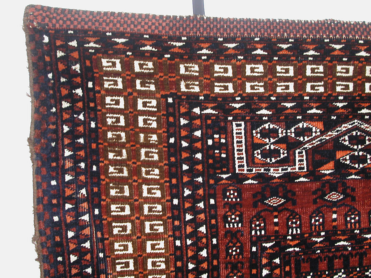 Tent Door Hanging (Ensi), Wool (warp, weft and pile), cotton (pile); symmetrically knotted pile