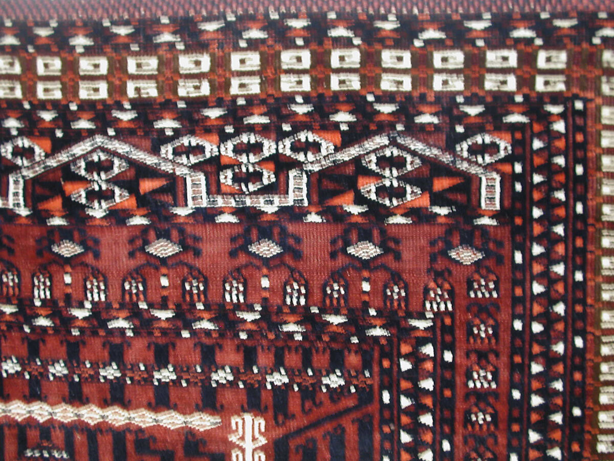 Tent Door Hanging (Ensi), Wool (warp, weft and pile), cotton (pile); symmetrically knotted pile