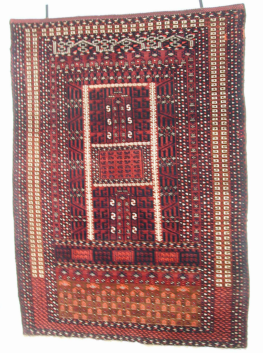 Tent Door Hanging (Ensi), Wool (warp, weft and pile), cotton (pile); symmetrically knotted pile