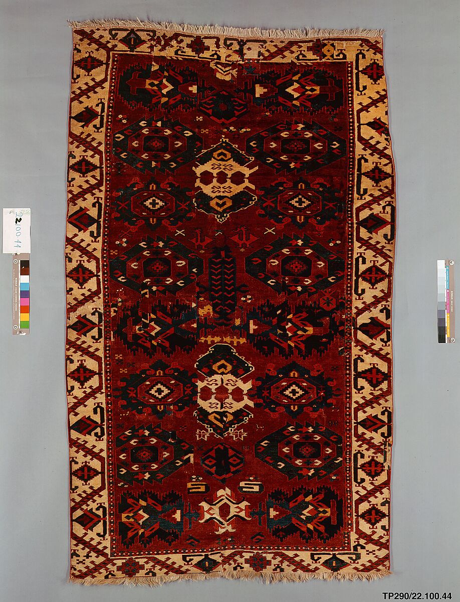 Yamut Main Carpet, Wool (warp, weft, and pile); symmetrically knotted pile