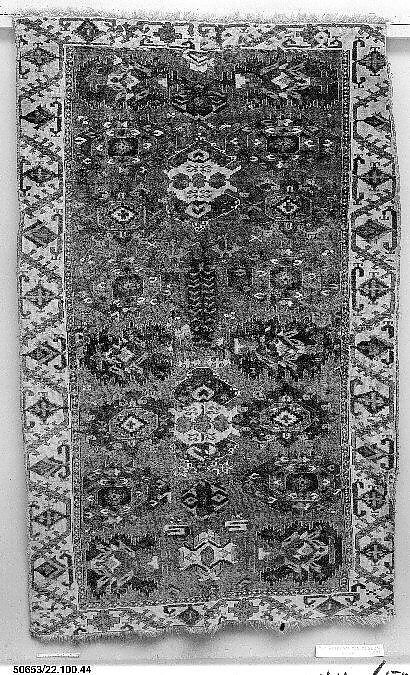 Yamut Main Carpet, Wool (warp, weft, and pile); symmetrically knotted pile