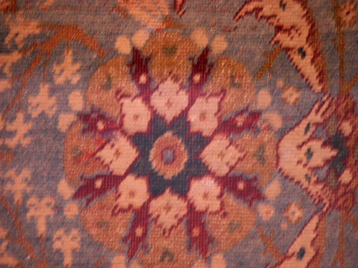 Carpet with Triple-Arch Design, Silk (warp and weft), wool (pile), cotton (pile); asymmetrically knotted pile 
