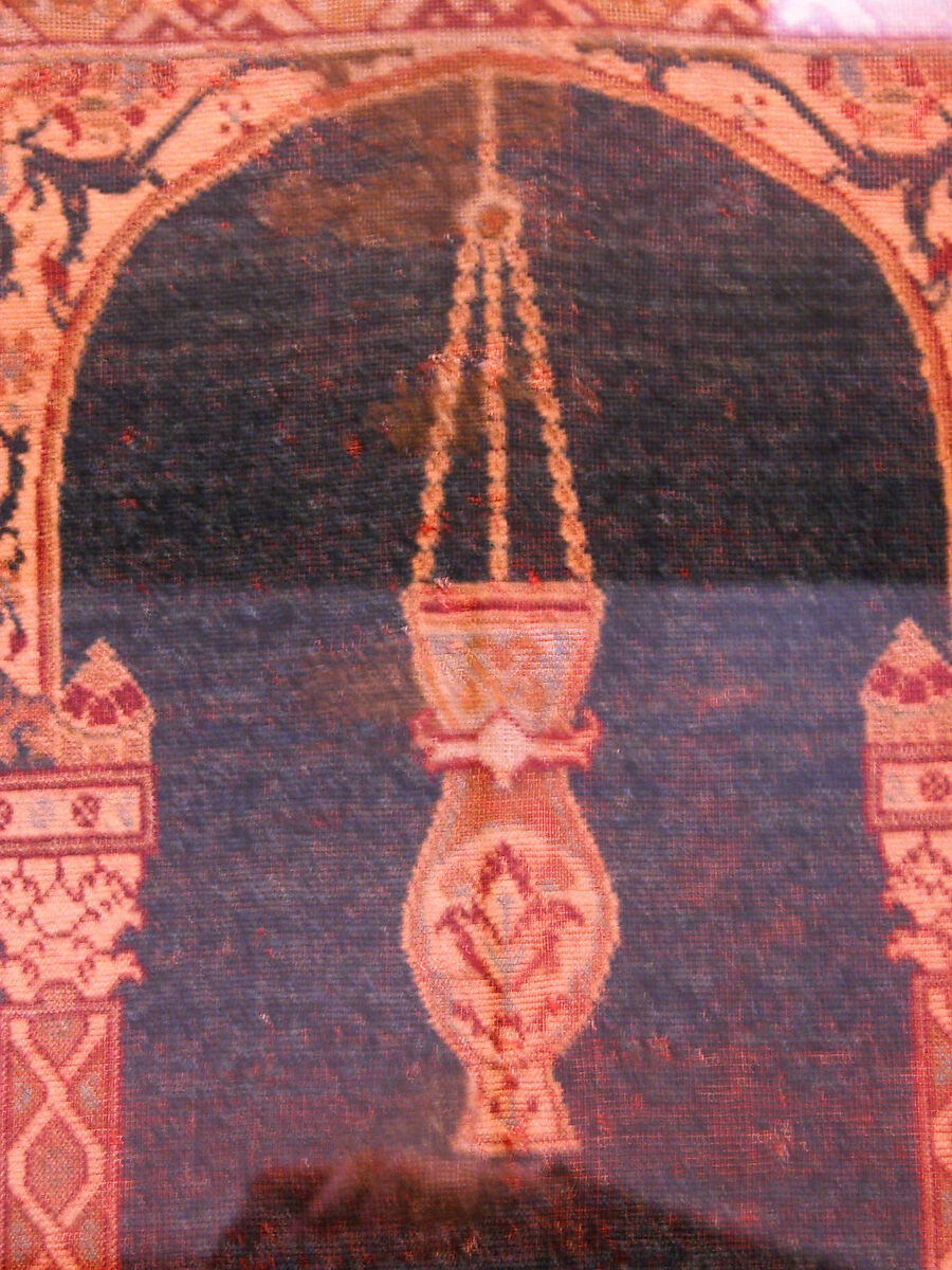 Carpet with Triple-Arch Design, Silk (warp and weft), wool (pile), cotton (pile); asymmetrically knotted pile 