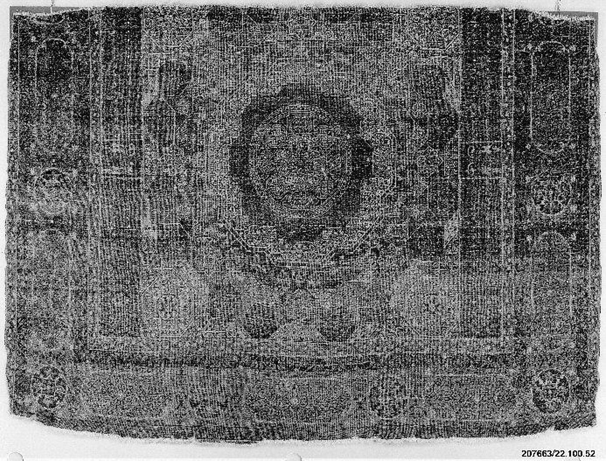 Mamluk Carpet, Wool, (warp, weft and pile); asymmetrically knotted pile