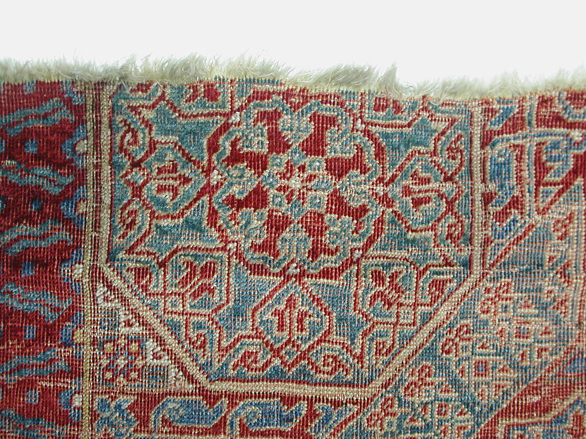 Mamluk Carpet, Wool, (warp, weft and pile); asymmetrically knotted pile