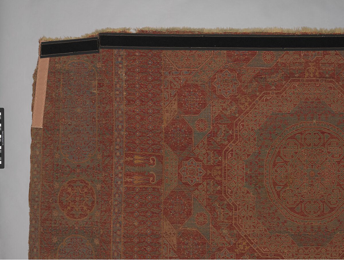 Mamluk Carpet, Wool, (warp, weft and pile); asymmetrically knotted pile