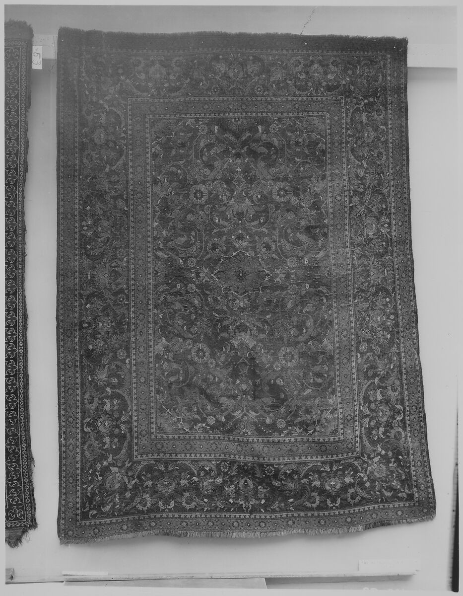 Carpet, Wool (warp, weft and pile), asymmetrically knotted pile