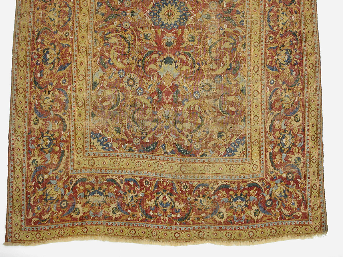 Carpet, Wool (warp, weft and pile), asymmetrically knotted pile