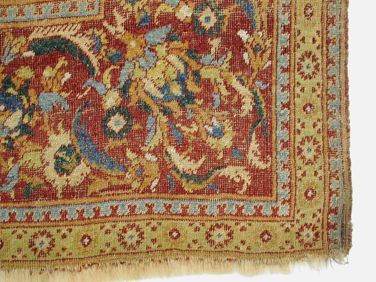 Carpet, Wool (warp, weft and pile), asymmetrically knotted pile