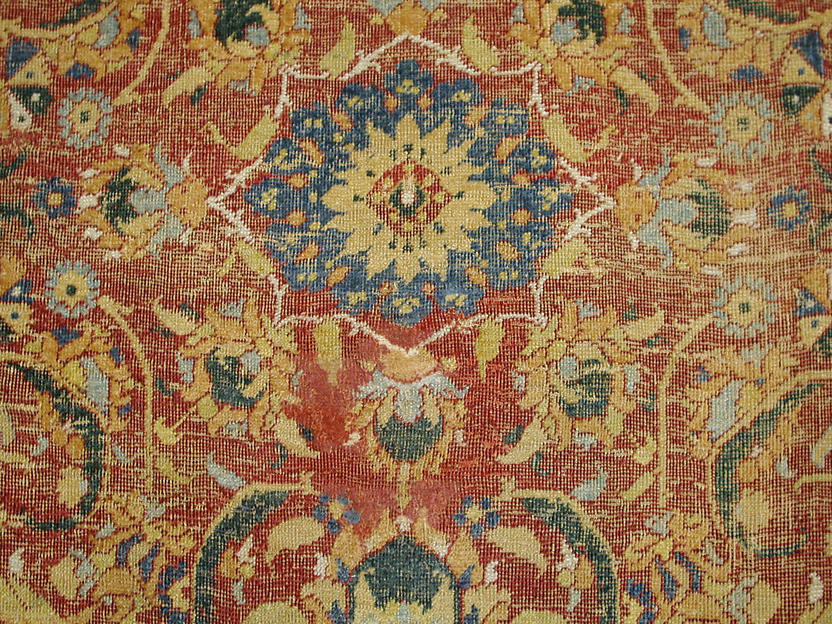 Carpet, Wool (warp, weft and pile), asymmetrically knotted pile