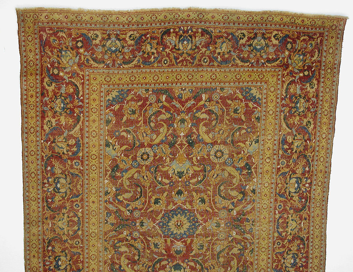 Carpet, Wool (warp, weft and pile), asymmetrically knotted pile