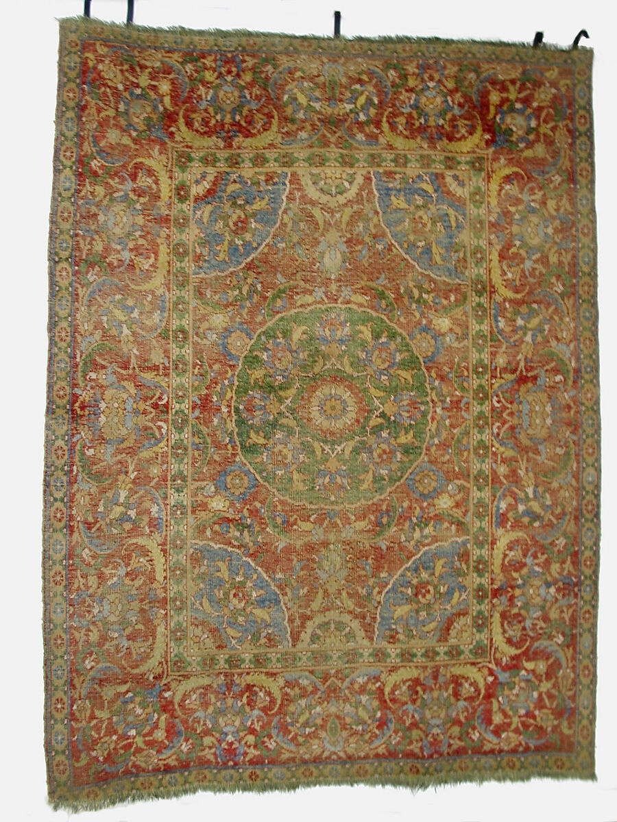 Carpet, Wool (warp, weft and pile); asymmetrically knotted pile