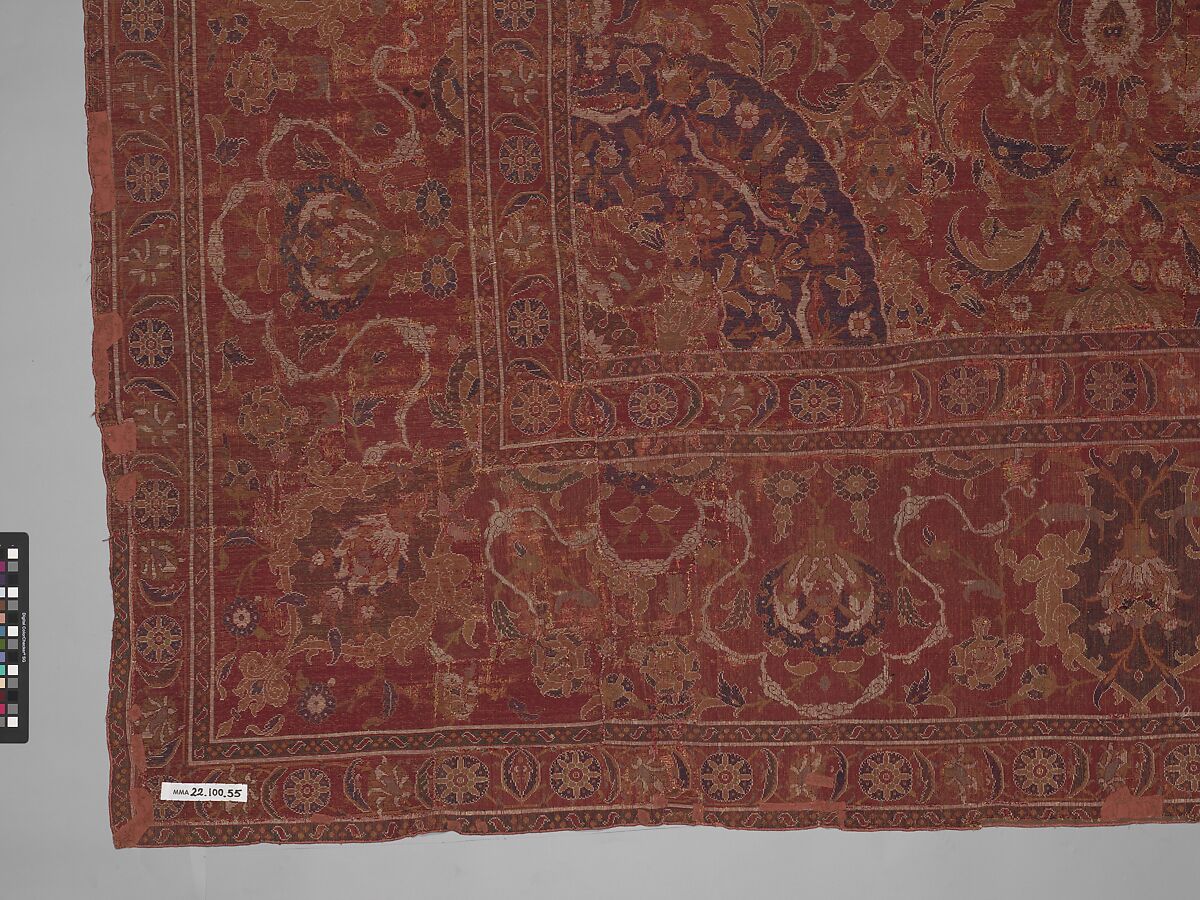 Carpet, Wool (warp, weft and pile); asymmetrically knotted pile