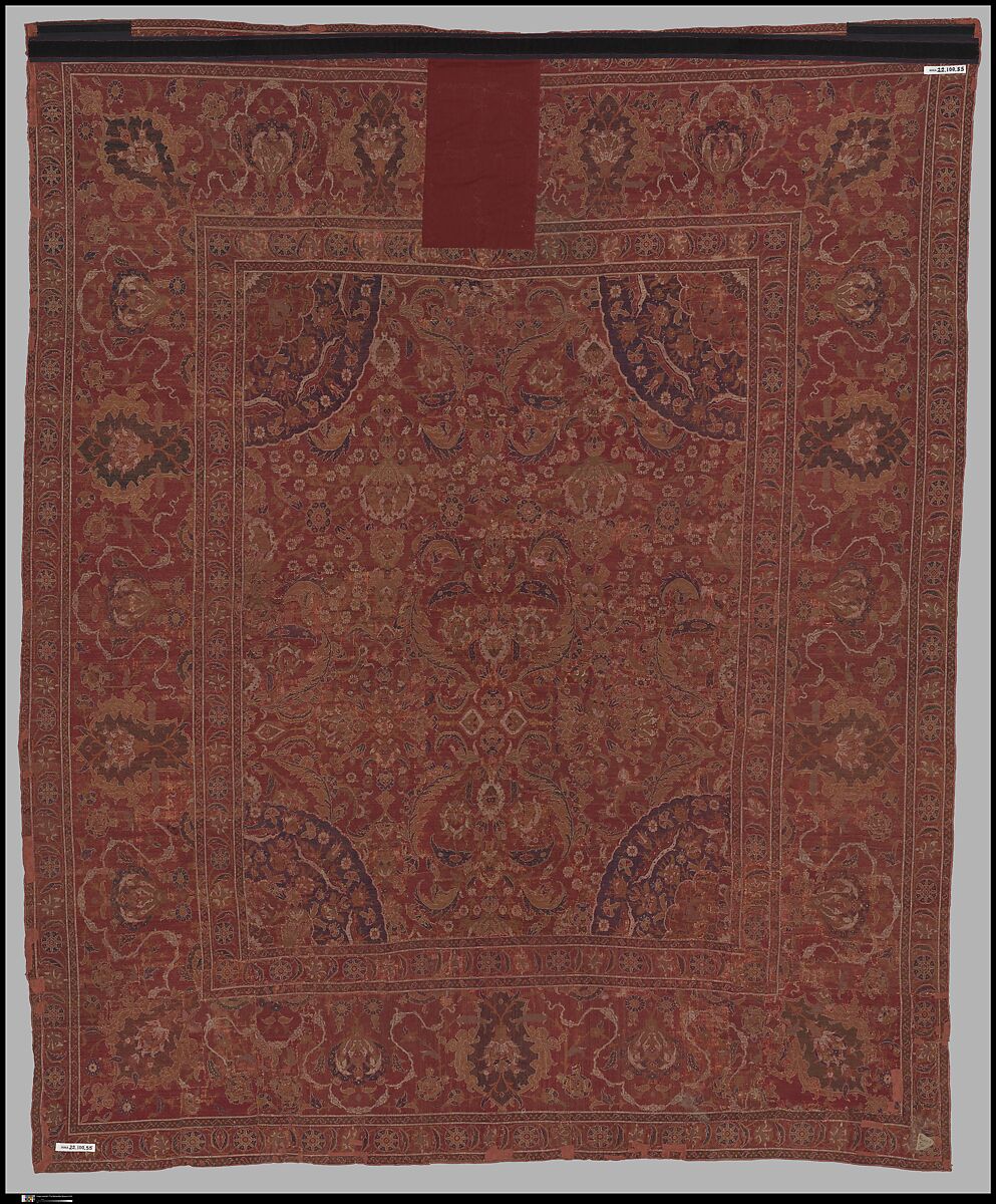 Carpet, Wool (warp, weft and pile); asymmetrically knotted pile