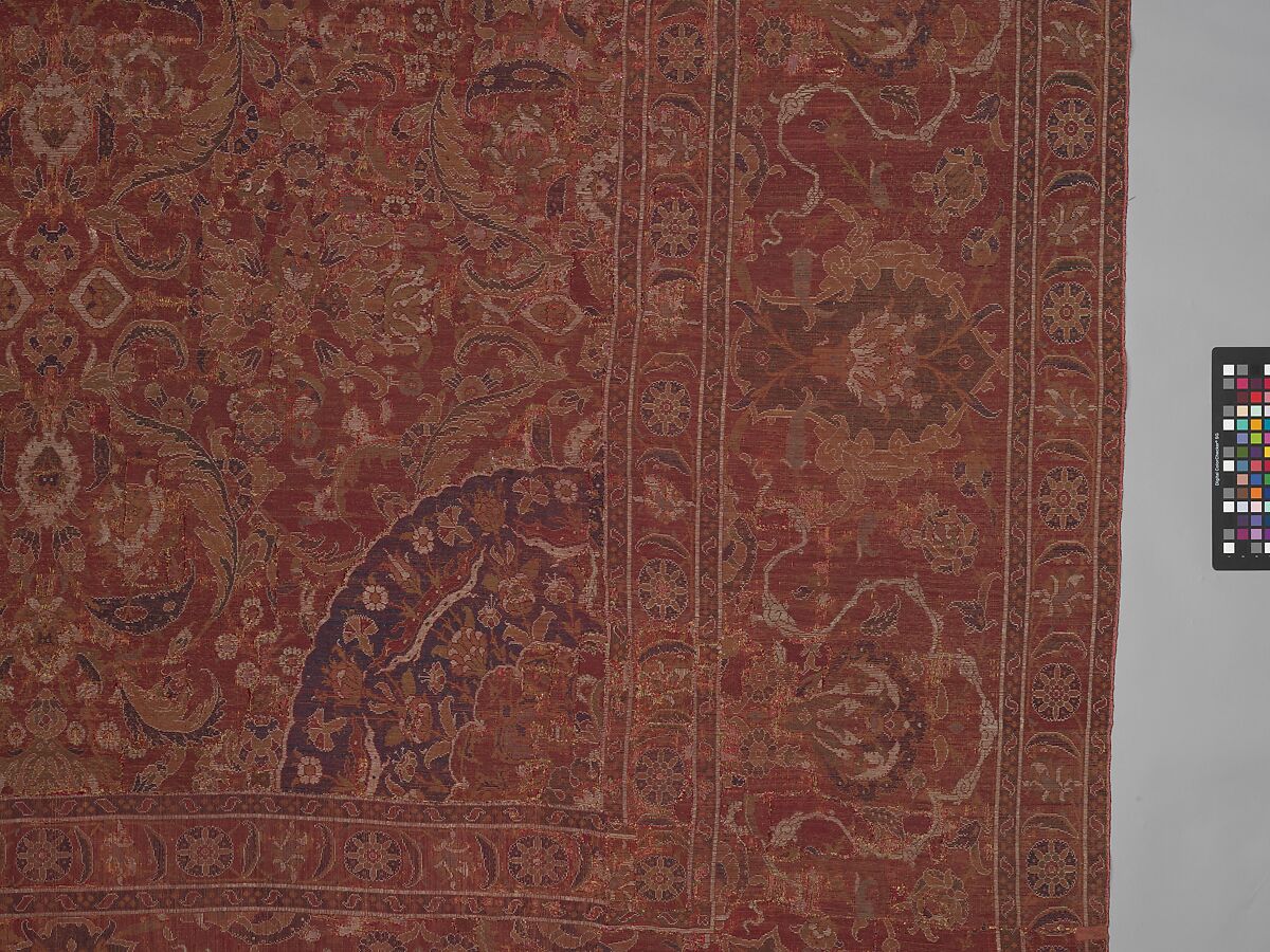 Carpet, Wool (warp, weft and pile); asymmetrically knotted pile