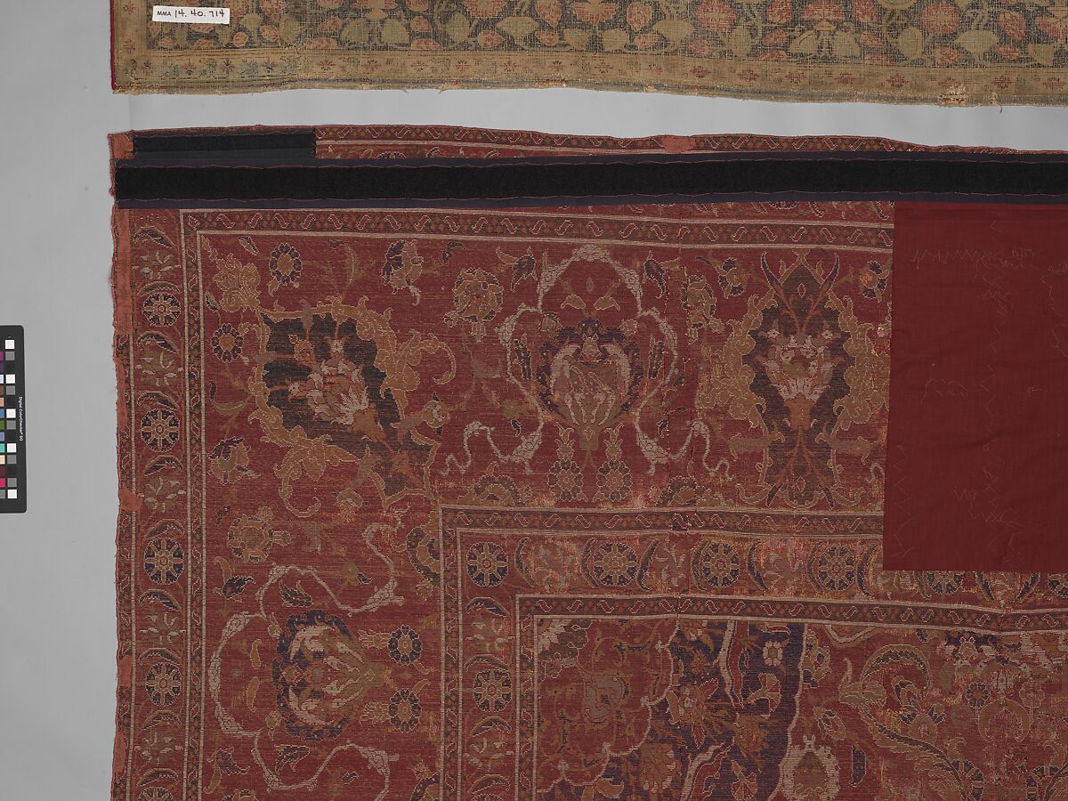 Carpet, Wool (warp, weft and pile); asymmetrically knotted pile