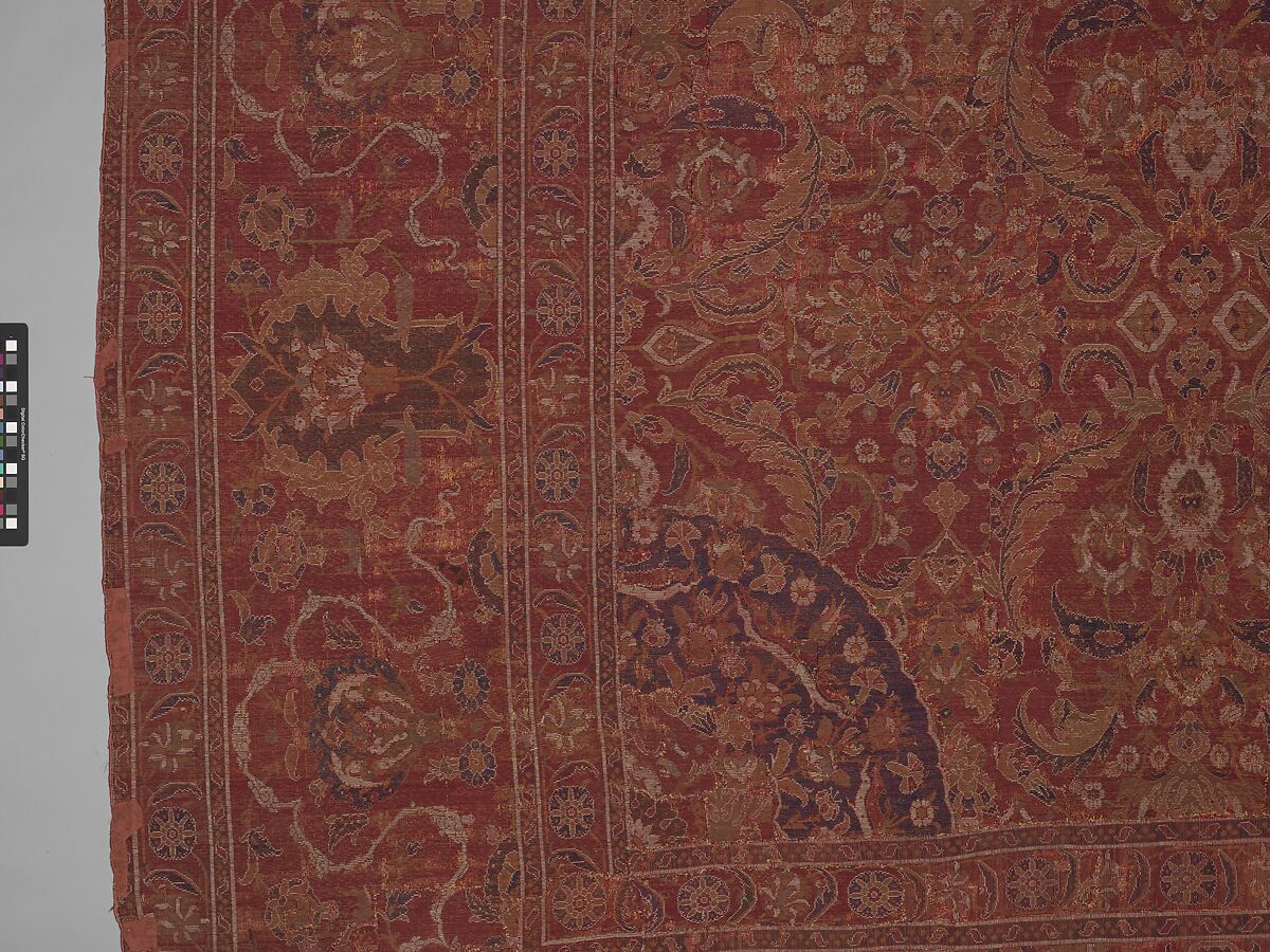 Carpet, Wool (warp, weft and pile); asymmetrically knotted pile